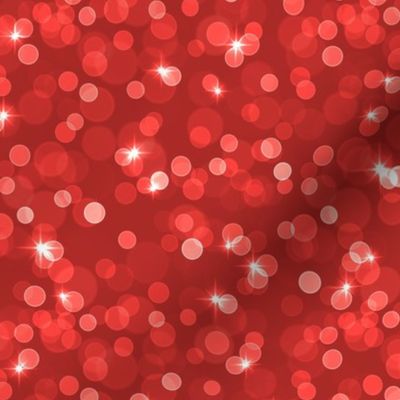 Sparkly Bokeh Pattern - Ladybird Red Color