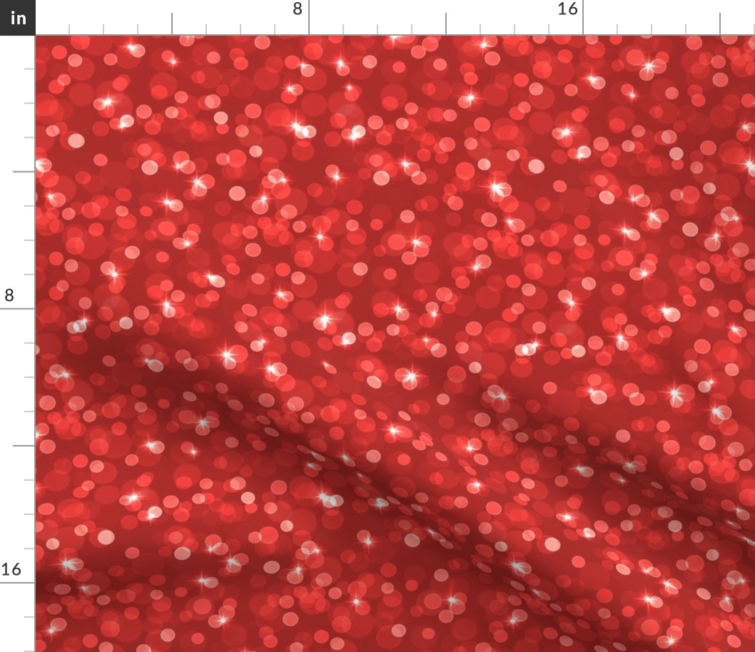 Sparkly Bokeh Pattern - Ladybird Red Color