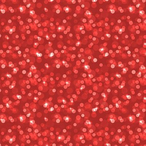 Small Sparkly Bokeh Pattern - Ladybird Red Color