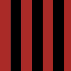 Large Vertical Awning Stripe Pattern - Ladybird Red and Black