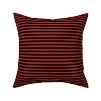 Horizontal Bengal Stripe Pattern - Ladybird Red and Black