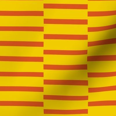 binding stripes, burnt orange-yellow