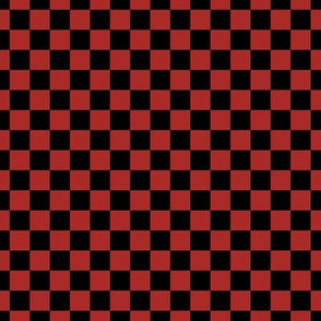Checker Pattern - Ladybird Red and Black