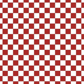 Checker Pattern - Ladybird Red and White