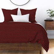 Chevron Pattern - Ladybird Red and Black