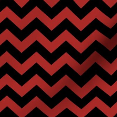 Chevron Pattern - Ladybird Red and Black