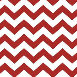 Chevron Pattern - Ladybird Red and White