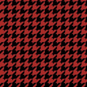 Houndstooth Pattern - Ladybird Red and Black