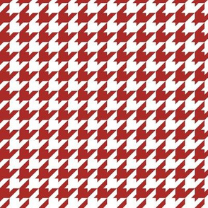 Houndstooth Pattern - Ladybird Red and White