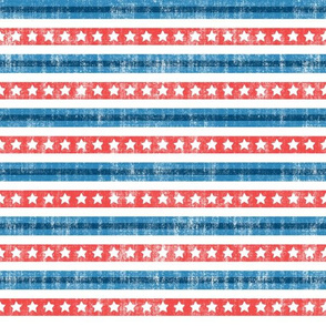 Distressed Stars & Stripes in Bright Colors