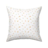 beige daisy floral on white / nursery mood 3"