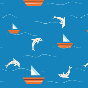 Playing Dolphins with boats