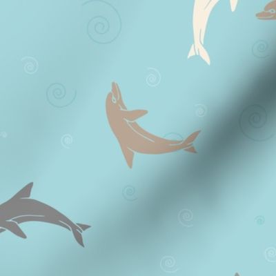 Dolphins in the sea