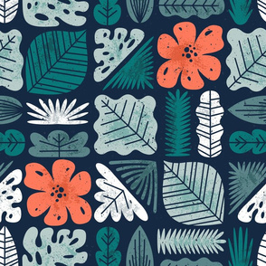 Hawaii florals on dark