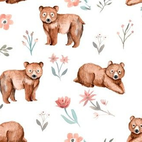 flowers and bears