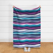 Large jumbo scale // Float in // violet, pacific, indigo and midnight blue waves