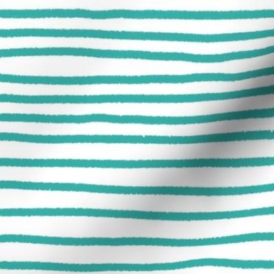 Sketchy Stripes // Carribbean blue