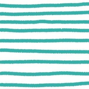 Sketchy Stripes // Carribbean blue