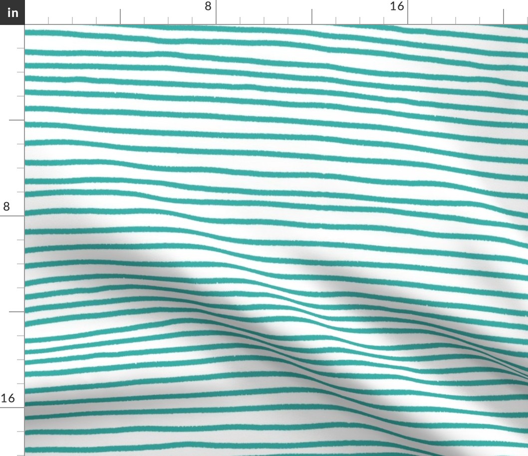 Sketchy Stripes // Carribbean blue