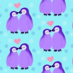 Love penguins purple