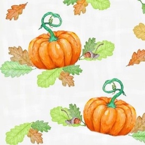Pumpkins And Fall Leaves