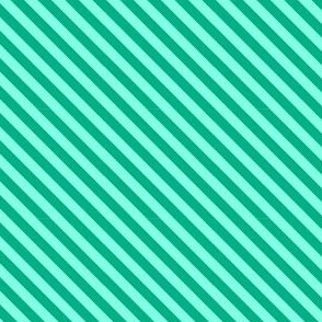 Teal Blue and Turquoise Blue Diagonal Stripe