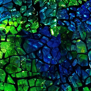 Seaweed and Ocean Glass Mosaic