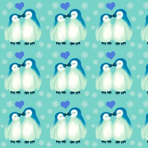 Love penguins green