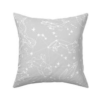 LARGE constellations // soft grey animal constellation fabric best andrea lauren fabric