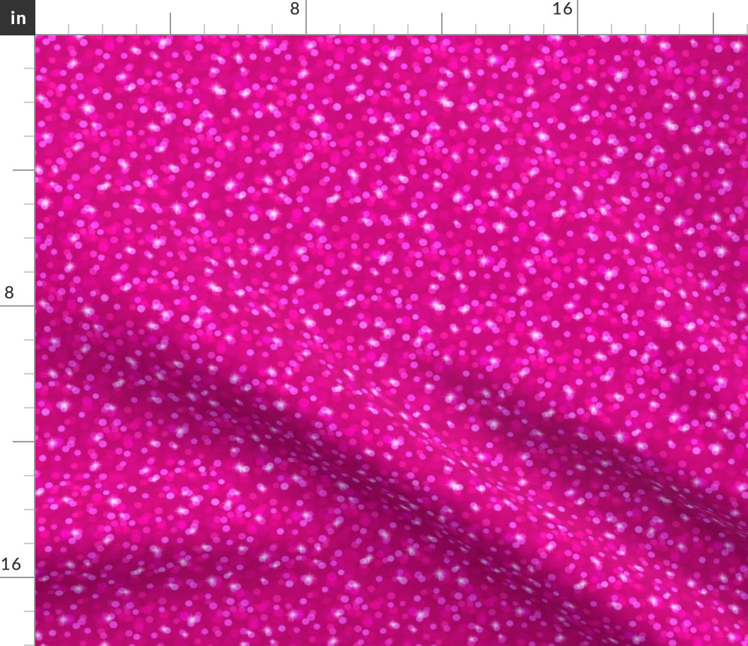 Small Sparkly Bokeh Pattern - Medium Magenta Color