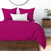 Horizontal Awning Stripe Pattern - Medium Magenta and Deep Magenta