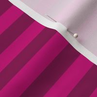 Horizontal Awning Stripe Pattern - Medium Magenta and Deep Magenta