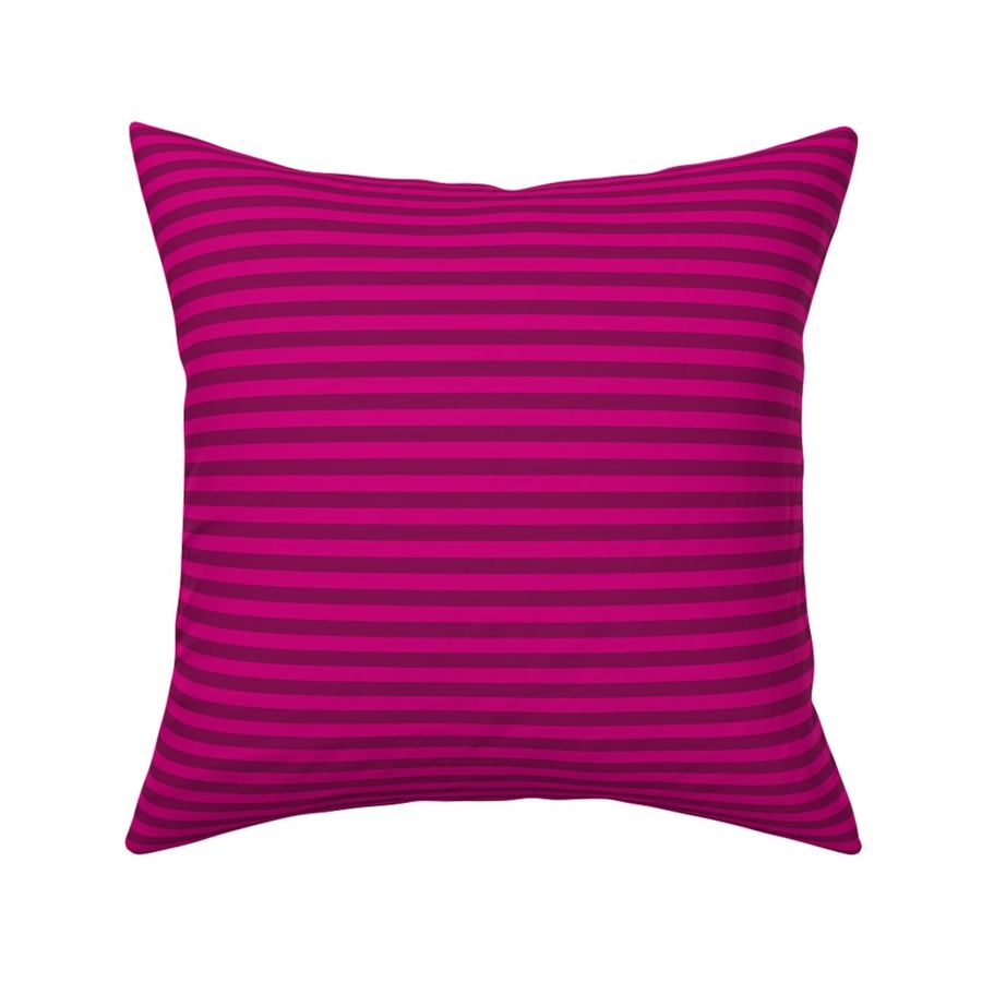 Horizontal Bengal Stripe Pattern - Medium Magenta and Deep Magenta