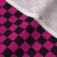 Checker Pattern - Medium Magenta and Black