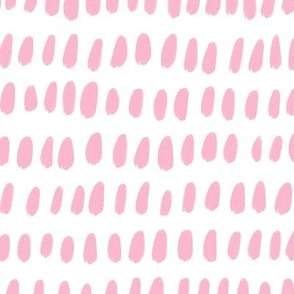 Hand Painted Cotton Candy Pink Paint Splotches on a White Background - Large - 20x20