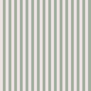 sage and white classic stripe for baby boy, girls dresses, blender print in 1/4 inch