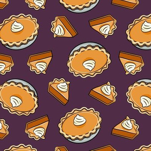 Pumpkin pie - toss - fall food - thanksgiving - pie slice - plum - C21