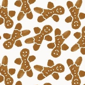 Cute gingerbread men for Christmas holidays, perfect for kids apparel and festive table linen. Fun, whimsical and seasonal 