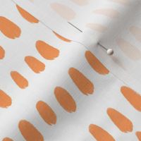 Hand Painted Papaya Orange Paint Splotches on a White Background - Large - 20x20