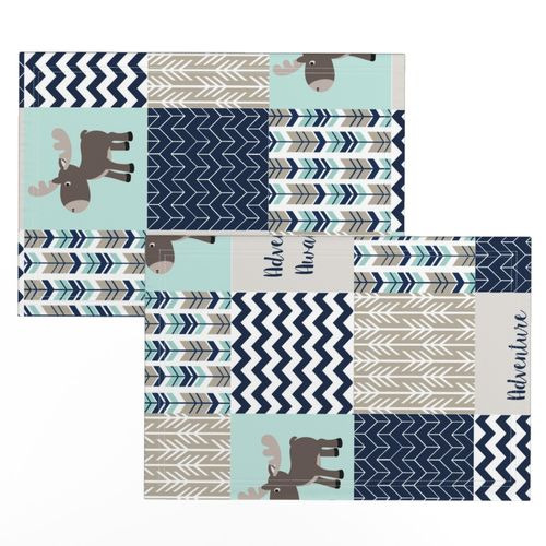 Moose Patchwork Quilt