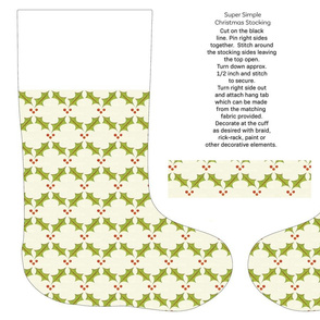Holly berries cut and sew stockings
