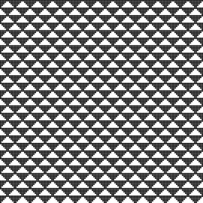 Dots and triangles -black on white