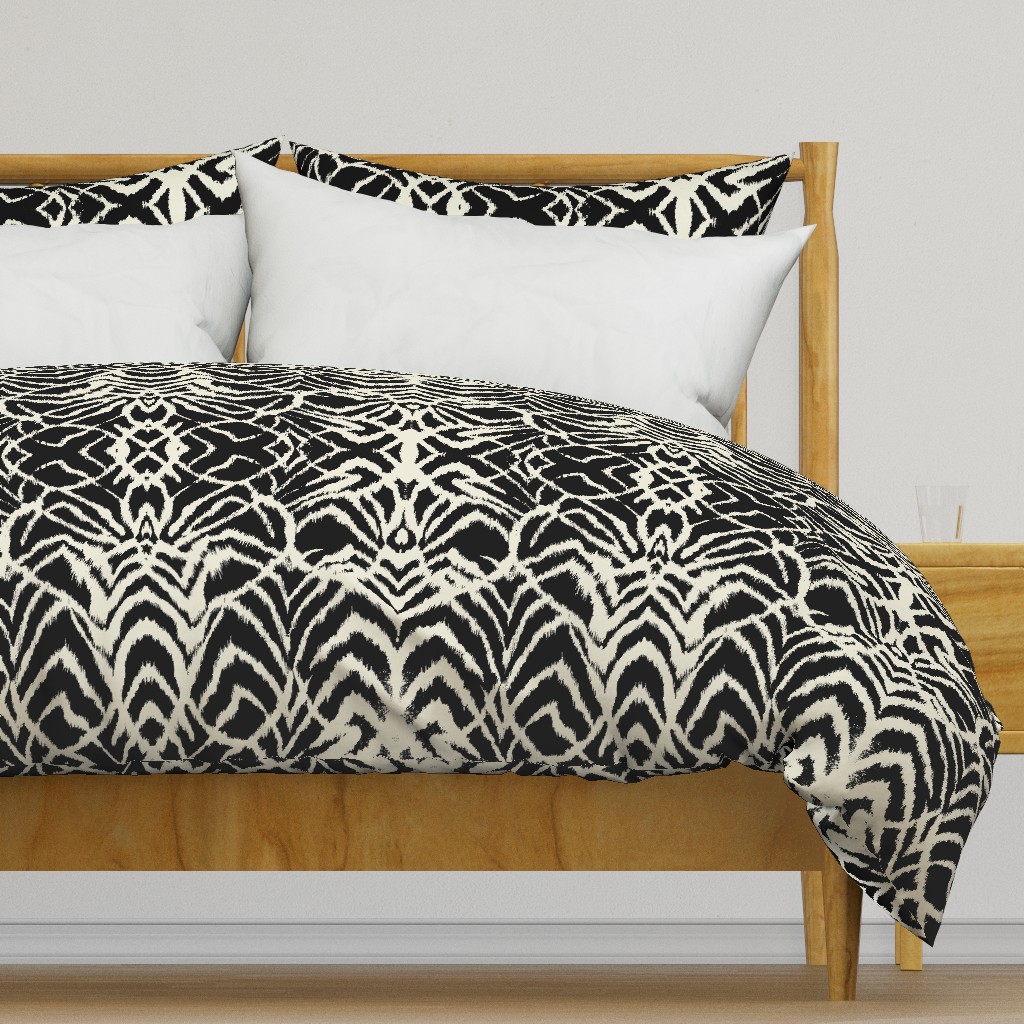 wild ikat Black and white