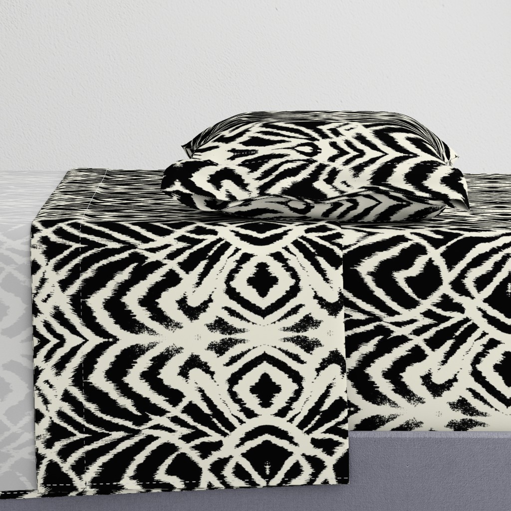 wild ikat Black and white