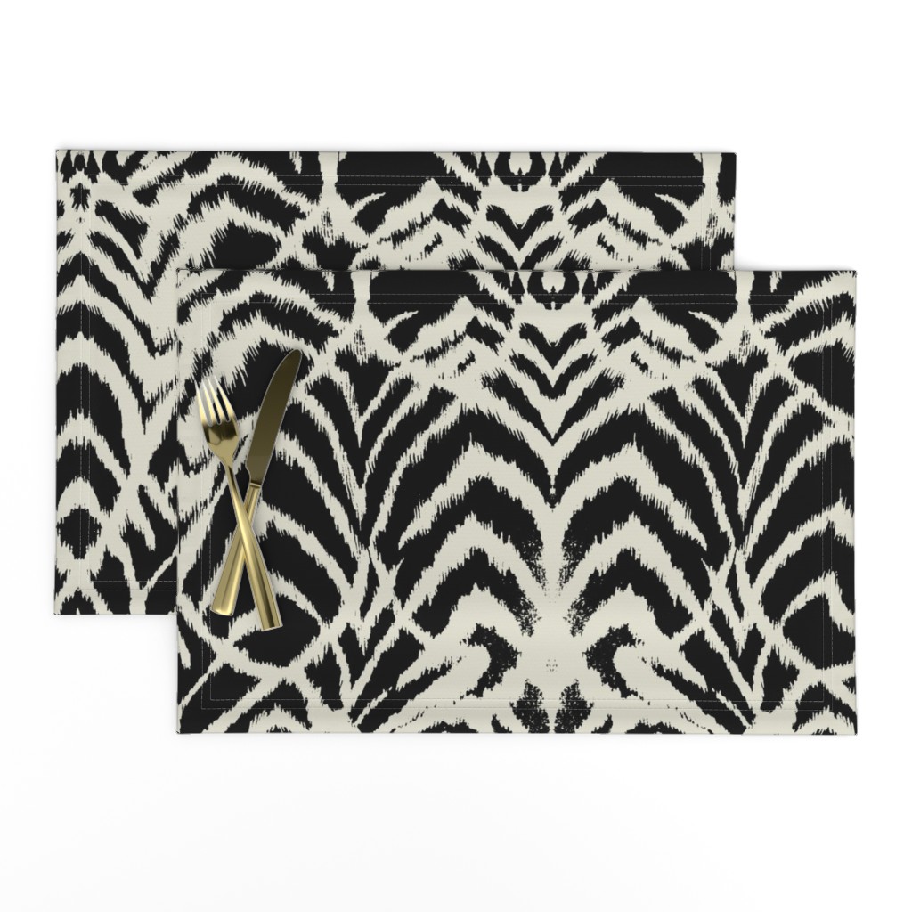 wild ikat Black and white