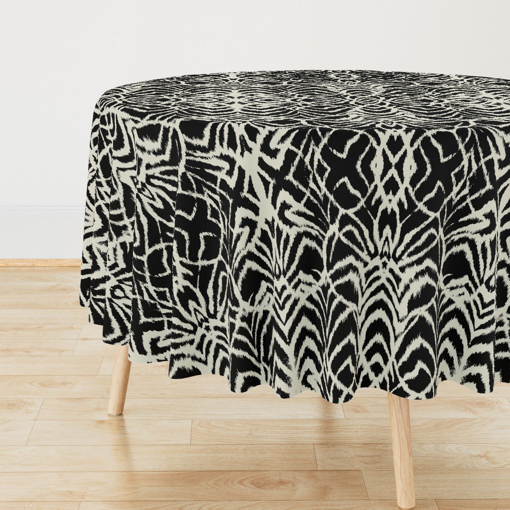 wild ikat Black and white