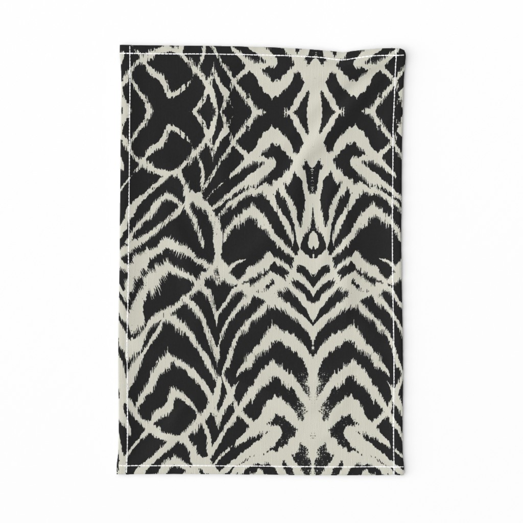 wild ikat Black and white