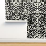 wild ikat Black and white