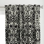 wild ikat Black and white