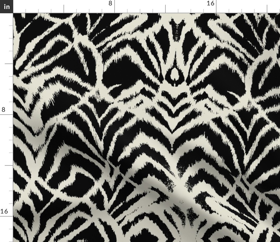 wild ikat Black and white